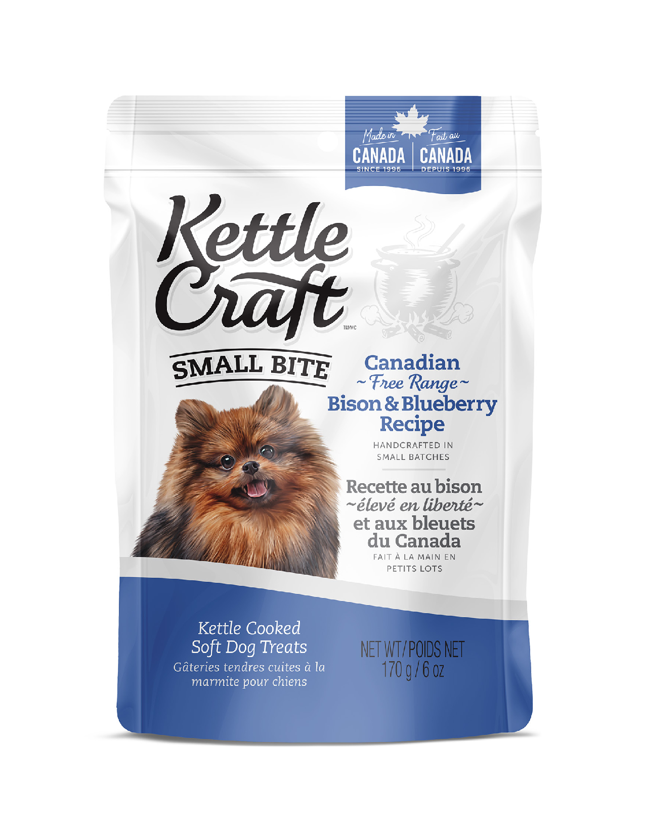 Kettle Craft Dog Treats Canadian Free Range Bison Blueberry Recipe Kettle Craft Pet Products